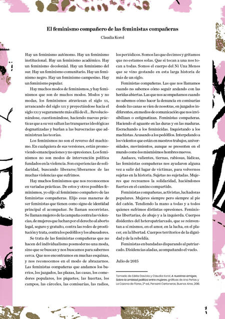 El feminismo compañero de las feministas compañeras - Claudia Korol